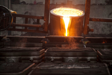 Liquid Molten Steel Industry.  Casting, melting, molding and foundry.