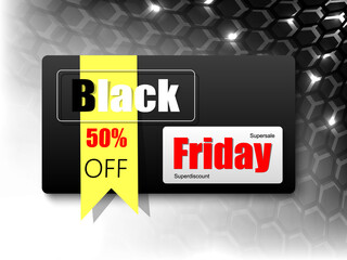 Banner and big sale, black Friday dark color design for a super discount.vector illustration.