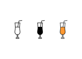 drink icons set, Cocktail icon, drink sign and symbol vector