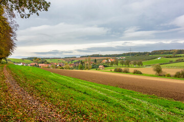 village at autumn time