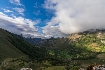 Somiedo valley top view from prince viewpoint