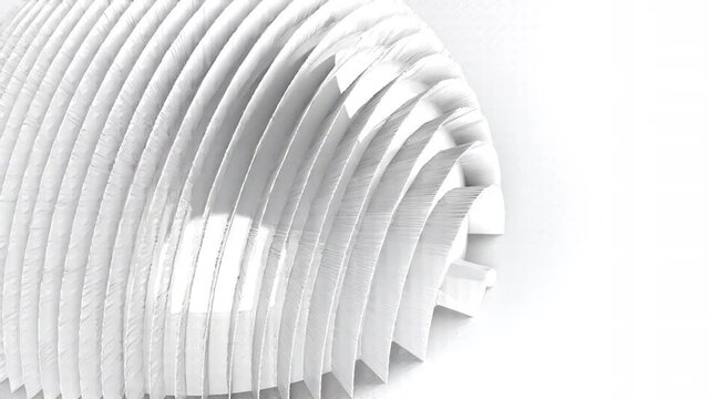white sphere stripes reshape on abstract background 3d design fashion background 4k render space fantastic futuristic