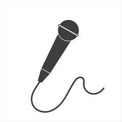 microphone icon on white background. EPS10 vector
