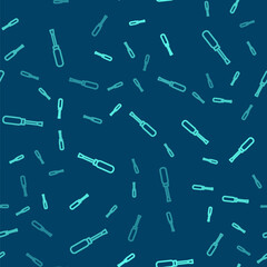Green line Screwdriver icon isolated seamless pattern on blue background. Service tool symbol. Vector Illustration.