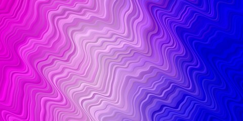 Light Pink, Blue vector layout with circular arc. Abstract gradient illustration with wry lines. Best design for your ad, poster, banner.