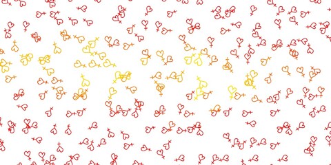 Light Orange vector backdrop with woman's power symbols.