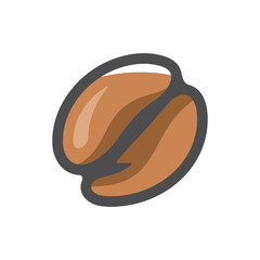 Coffee Natural Bean Vector icon Cartoon illustration