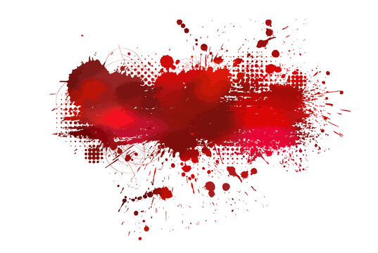 Red bloody stain. Vector illustration