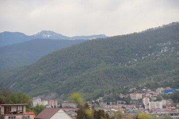 Fototapeta premium village in the mountains
