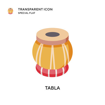 Tabla Vector Icon. Flat Style Illustration. EPS 10 Vector.