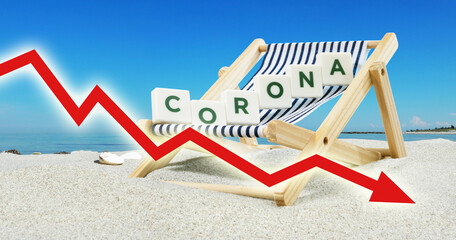 Sun Chair at the Beach - Corona Crisis