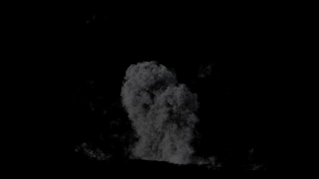 Shrapnel Explosion on a Transparent Background