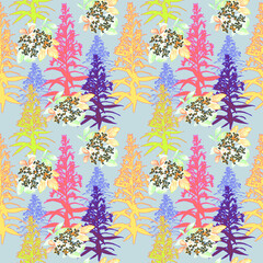 Floral abstract with elderflower, seamless pattern.