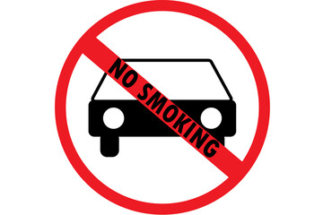 no smoking sign driving illustration