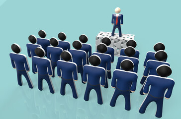 Fototapeta premium Business meeting. Team of professionals, leadership