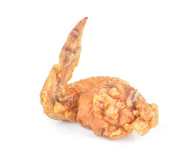 Fried chicken isolated white background