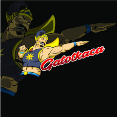 Gatotkaca esport logo mascot design