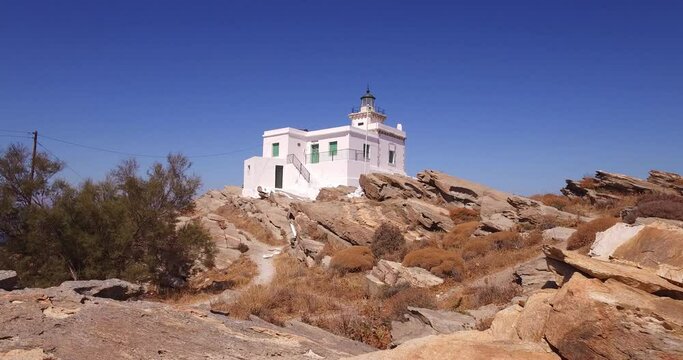Korakas lighthouse in Paros island of Greece