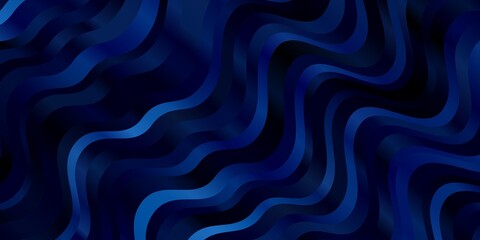 Fototapeta premium Light BLUE vector texture with circular arc. Abstract illustration with bandy gradient lines. Pattern for ads, commercials.
