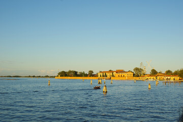 Coucher de soleil sur la lagune de Venise