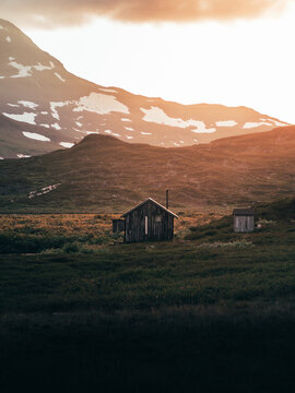 Abandoned Laplander cabin in norther Sweden