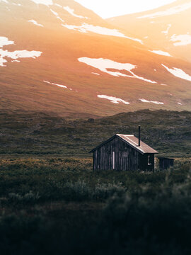 Abandoned Laplander cabin in norther Sweden