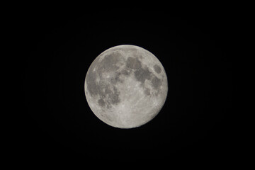 full moon closeup with telescope