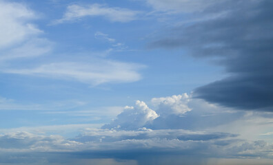Fototapeta na wymiar White cloud and Beautiful with blue sky background.