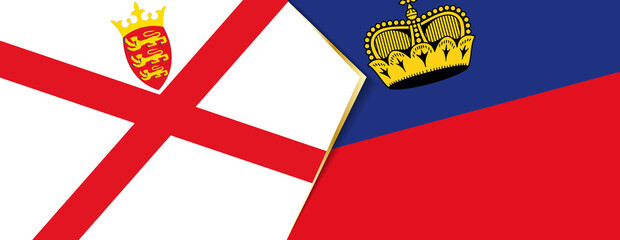 Jersey and Liechtenstein flags, two vector flags.