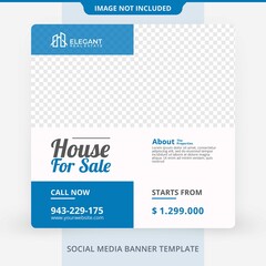 Editable Social Media Home House Banner For Sale Real Estate Banner Mockup Template Promotions, social media
