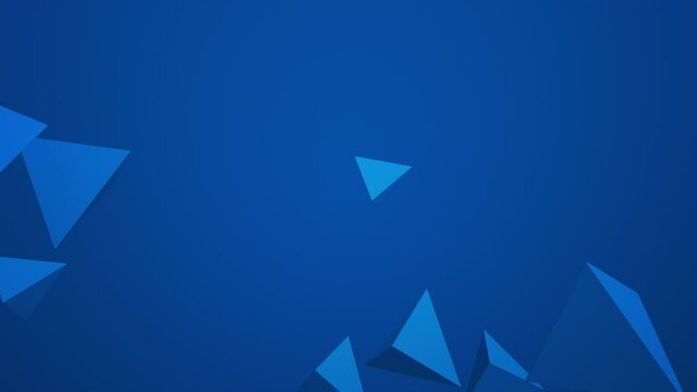 Abstract 3d render, blue geometric background design, 4k animation