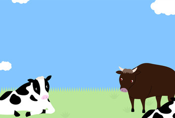 母牛の乳を吸う子牛のイラスト 透過背景 Wall Mural Tak 母牛の乳を吸う子牛のイラスト 透過背景 Wall Mural Tak