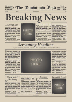 newspaper article template