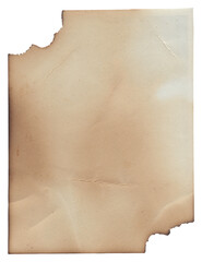 Old vintage texture retro paper with burned edges, stains and scratches background