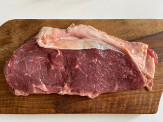 Raw steak for Sous vide
