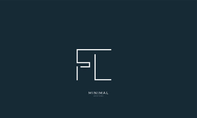 Alphabet letter icon logo FC