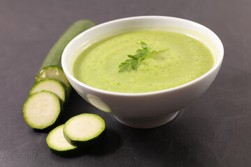zucchini soup- bowl of soup
