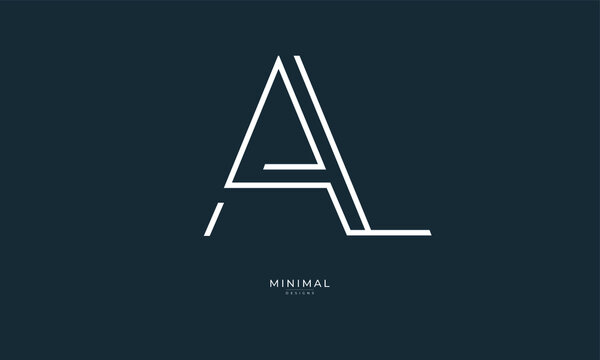 Alphabet letter icon logo AL