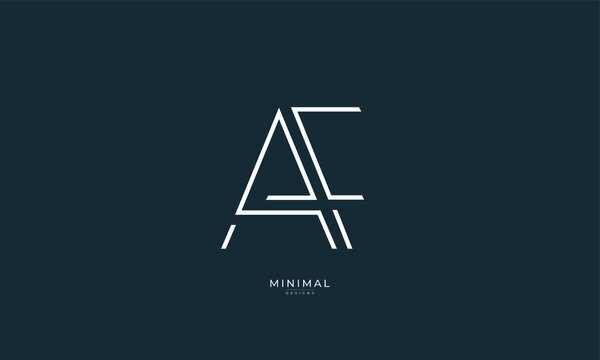 Alphabet letter icon logo AF
