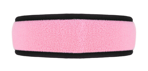 Narrow training headband isolated on a white background. Pink training headband.