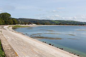 Fototapeta na wymiar View across Cheddar reservoir in Axbridge,Somerset,UK