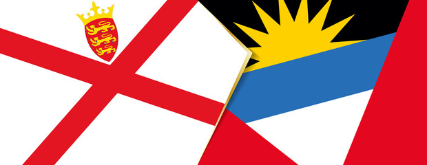 Jersey and Antigua and Barbuda flags, two vector flags.