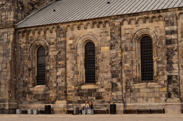 Obraz premium Historical building landmark in old town Lund, Skane, Sweden