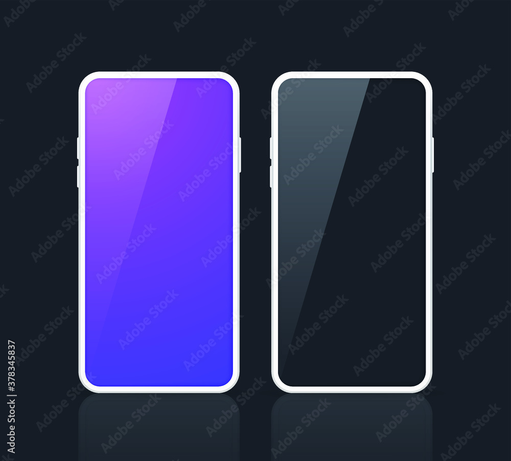 Poster realistic detailed smartphone mockup on background . isolated vector elements