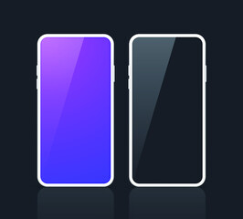 Realistic Detailed Smartphone Mockup on Background . Isolated Vector Elements