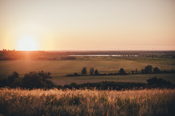 sunrise over the river
