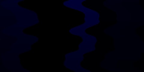 Dark BLUE vector texture with wry lines. Abstract illustration with bandy gradient lines. Pattern for websites, landing pages.