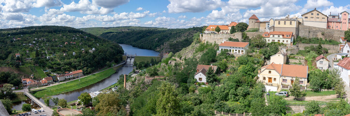 Obraz premium Panorama of Znojmo, Czech Republic, South Moravia