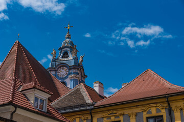 Obraz premium Altstadt von Dürnstein mit blauem Turm