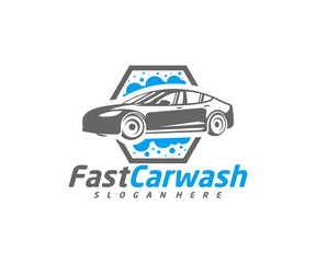 Obraz premium Car Wash logo designs concept vector, Automotive Cleaning logo template